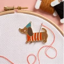 Sausage Dog Magnetic Needle Minder by Caterpillar Cross Stitch