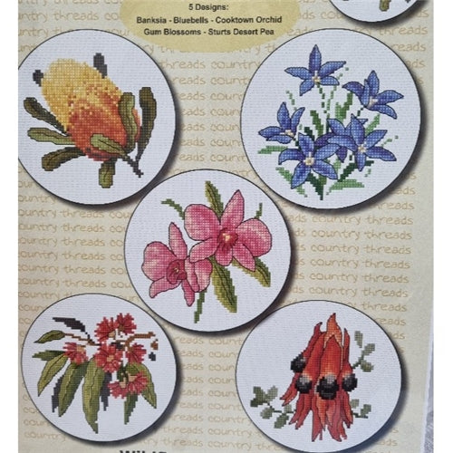 Wildflower Mini's - 1 Cross Stitch Chart by Country Threads