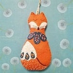 Folk Embroidered Fox Felt Kit by Corinne Lapierre