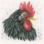 Black Chicken Counted Cross Stitch Kit by Lanarte PN-0157489