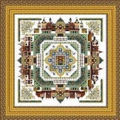 Medieval Town Mandala Cross Stitch Chart by Chatelaine Designs