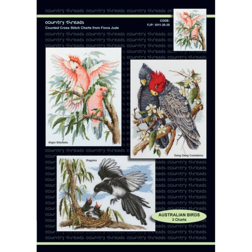 Colourful Lorikeets Cross Stitch Chart by Country Threads