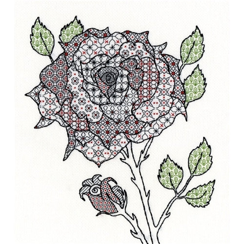 Blackwork Rose Kit by Bothy Threads