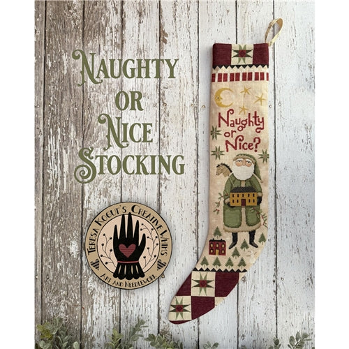 Naughty or Nice Stocking Cross Stitch Chart by Teresa Kogut