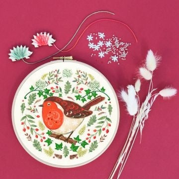 Folk Robin Embroidery Kit by Bothy Threads