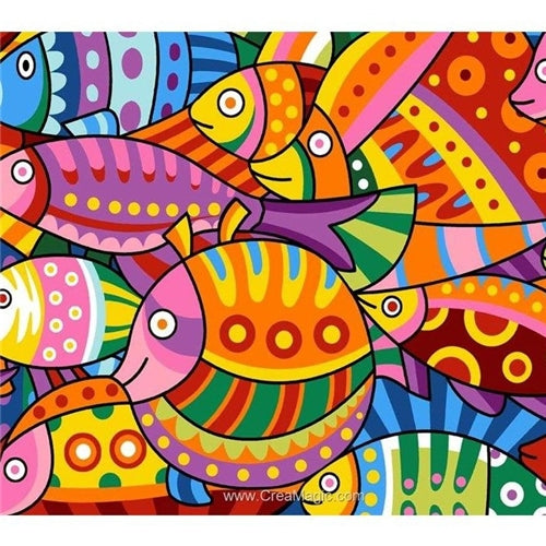 Coloured Fish Tapestry Canvas by Margot - 133.3568