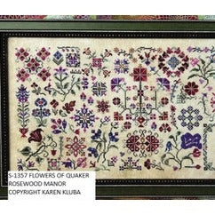 Flowers of Quaker Cross Stitch Chart by Rosewood Manor