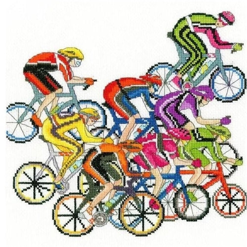 Cycling Fun Cross Stitch Kit by Bothy Threads