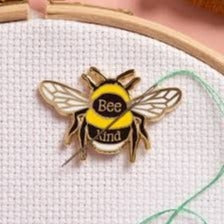 Bumblebee Bee Magnetic Needle Minder by Caterpillar Cross Stitch