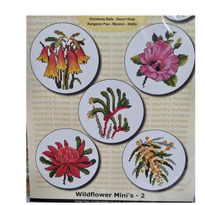 Wildflower Mini's - 2 Cross Stitch Chart by Country Threads