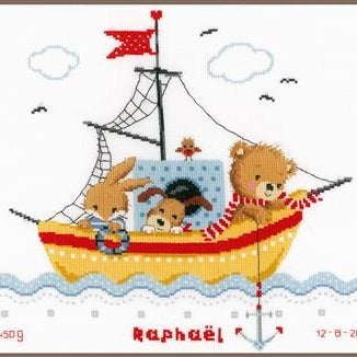 Sailing Boat Cross Stitch Kit by Vervaco - PN0168466