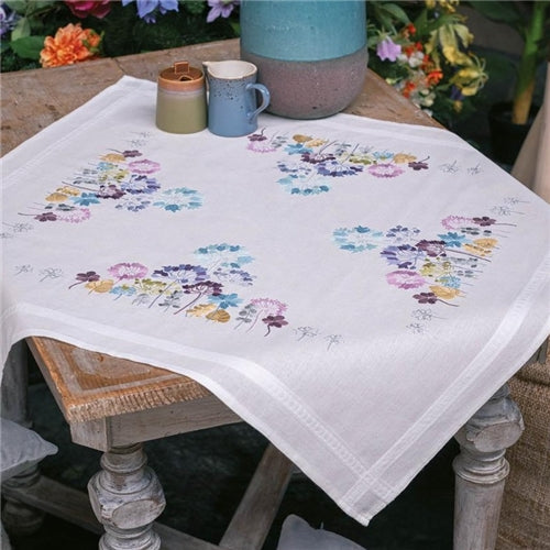 Allium in Blue and Purple Tablecloth Embroidery Kit by Vervaco - PN-0198085