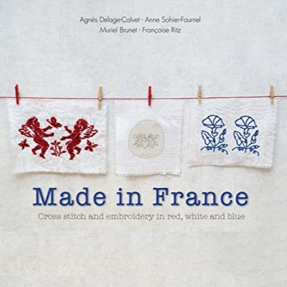 Made in France Cross Stitch and Embroidery in Red White and Blue by