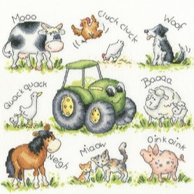 Farmyard Friends Cross Stitch Kit by Bothy Threads