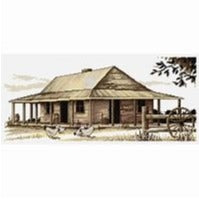 Sepia Settler's Cottage Cross Stitch Chart by Country Threads