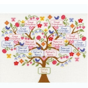 My family tree Cross Stitch Kit by Bothy Threads