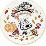 Salome Sorcerie Bien Amee ( The Friendly Witch) Embroidery Kit by Un Chat Dans L'Aguille