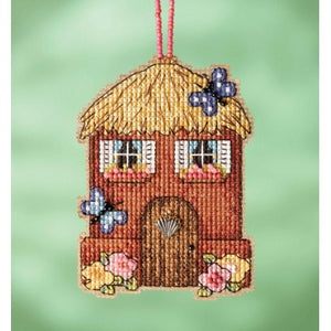 Straw House Cross stitch Kit by Mill Hill (Garden Gnome Series)