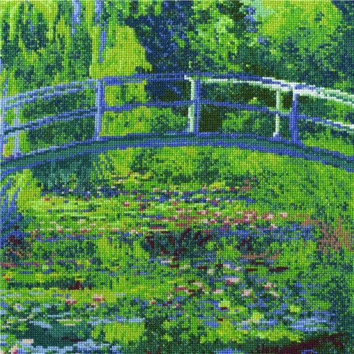 National Gallery - The Water Lily Pond 1899 - Claude Monet by DMC Cross Stitch Chart