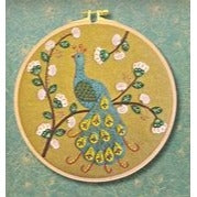 Flamboyant Peacock Felt Applique Hoop Kit by Corinne Lapierre