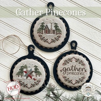 Gather Pinecones Cross Stitch Chart by Hands on Designs