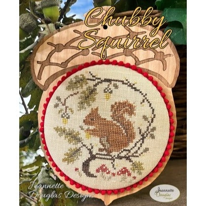 Chubby Squirrel Cross Stitch Chart by Jeanette Douglas Designs