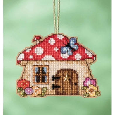 Mushroom House Cross stitch Kit by Mill Hill (Garden Gnome Series)