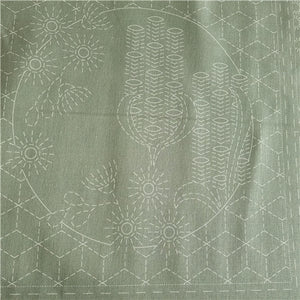 Botanical Sashiko Stitchery Panel by Devonstone