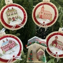 Petite Christmas Village Cross Stitch Chart by JBW Designs