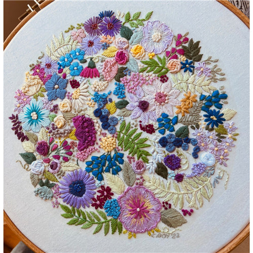 Flower Burst Embroidery Kit by Roseworks Designs – AllThreads