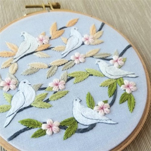 Peaceful Doves Embroidery Kit by Jessica Long