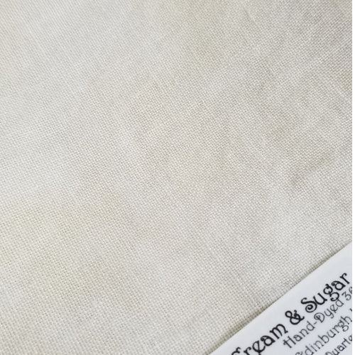 36CT Fiber On A Whim Hand Dyed Edinburgh Linen Fat Half Yard Cream and Sugar