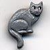 Susan Clarke Charm 225 Grey Cat