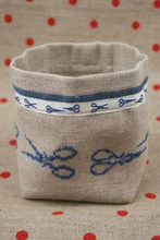 Blue Scissors Sajou Cross Stitch Pots