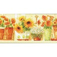 Sunflower Pots in a Row Tapestry Canvas by Grafitec - 9.003