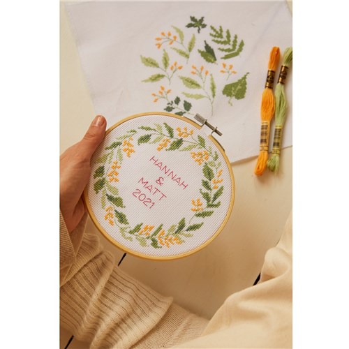 Serene Leaves - DMC Cross Stitch  Duo Kit